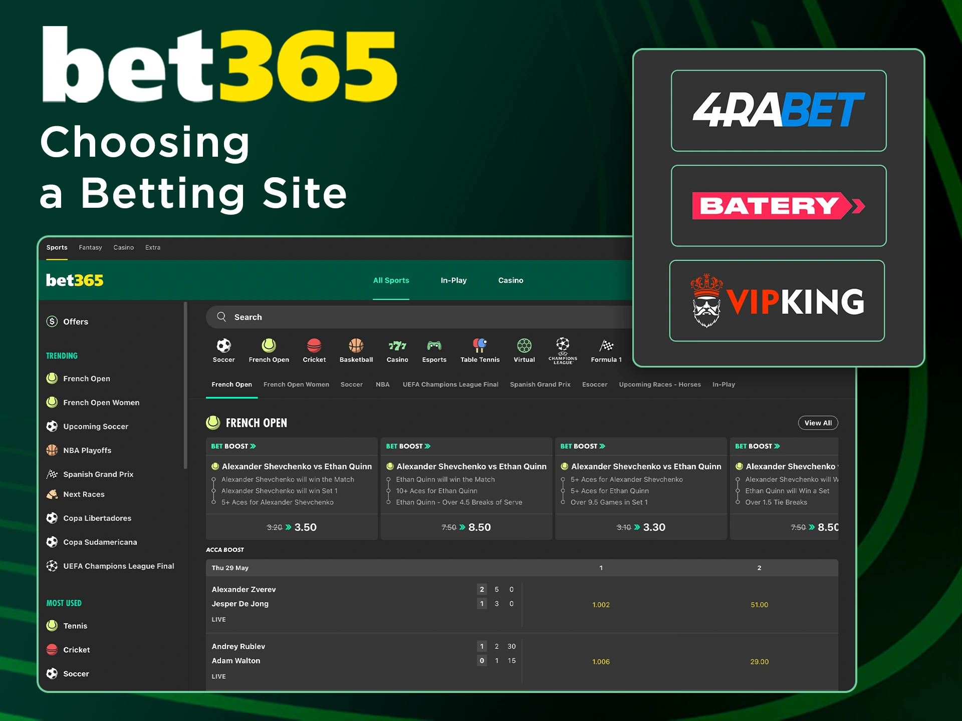 Make the right choice when choosing a betting site.