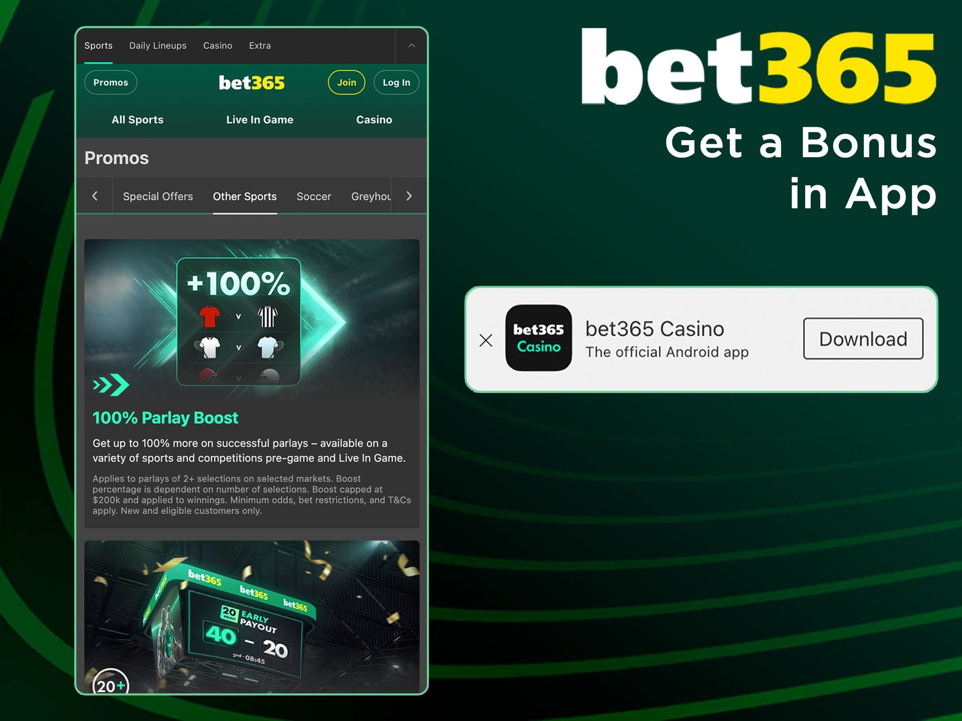 Find out how to claim your bonus using the Bet365 app.