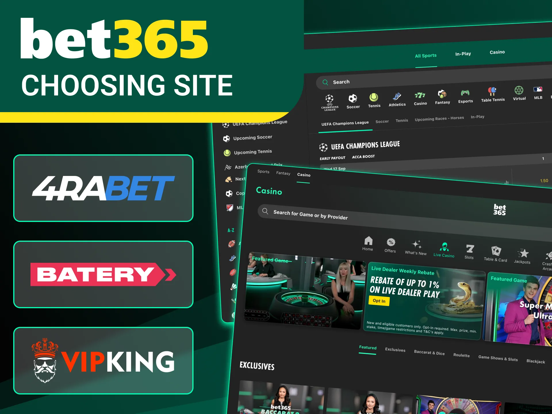 Make the right choice when choosing a betting site.