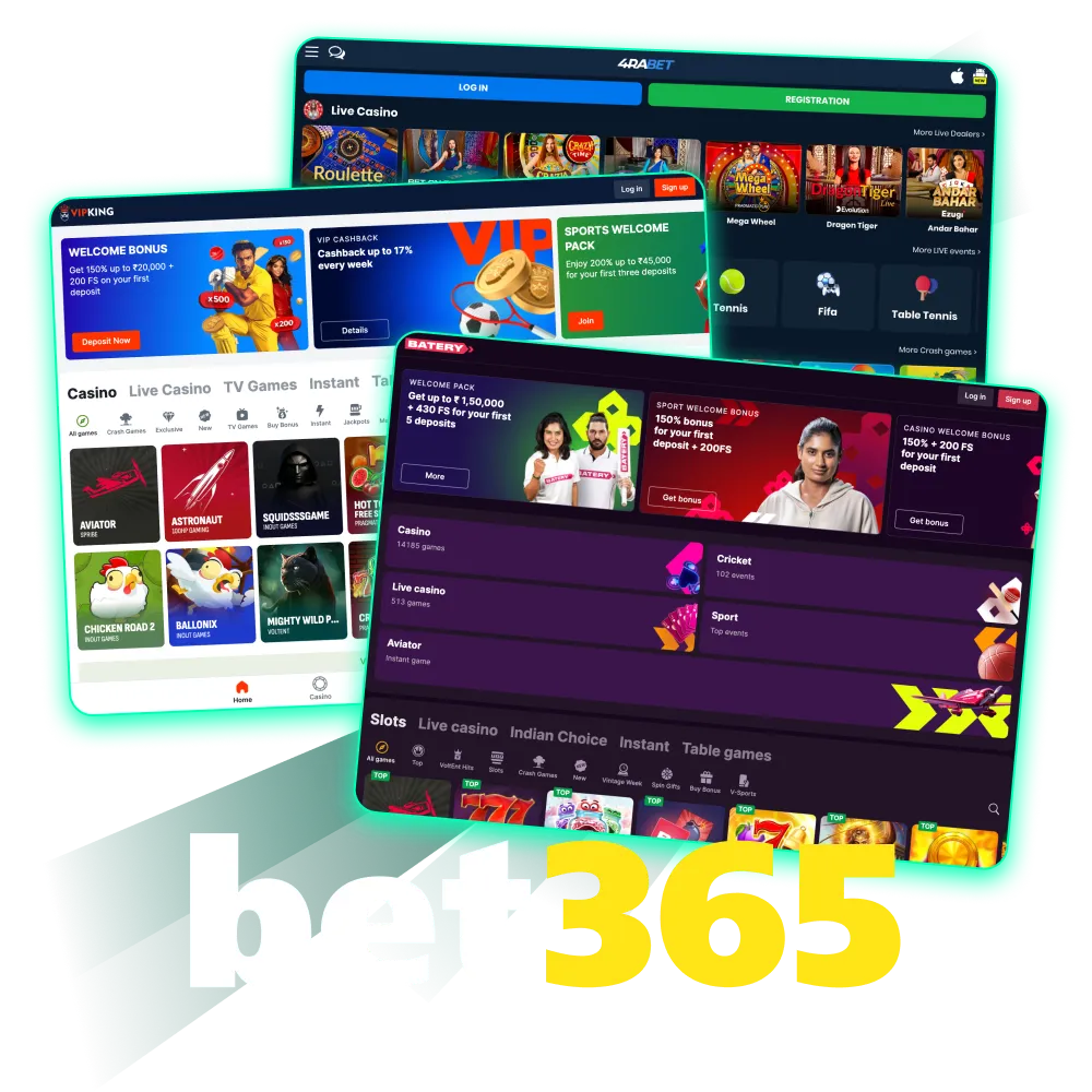 Find the best betting sites in India at Bet365.