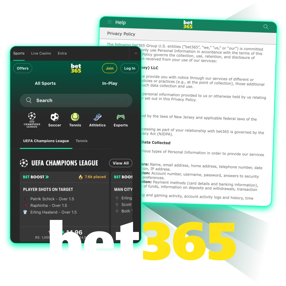 Read the bet365 Online Casino Privacy Policy.