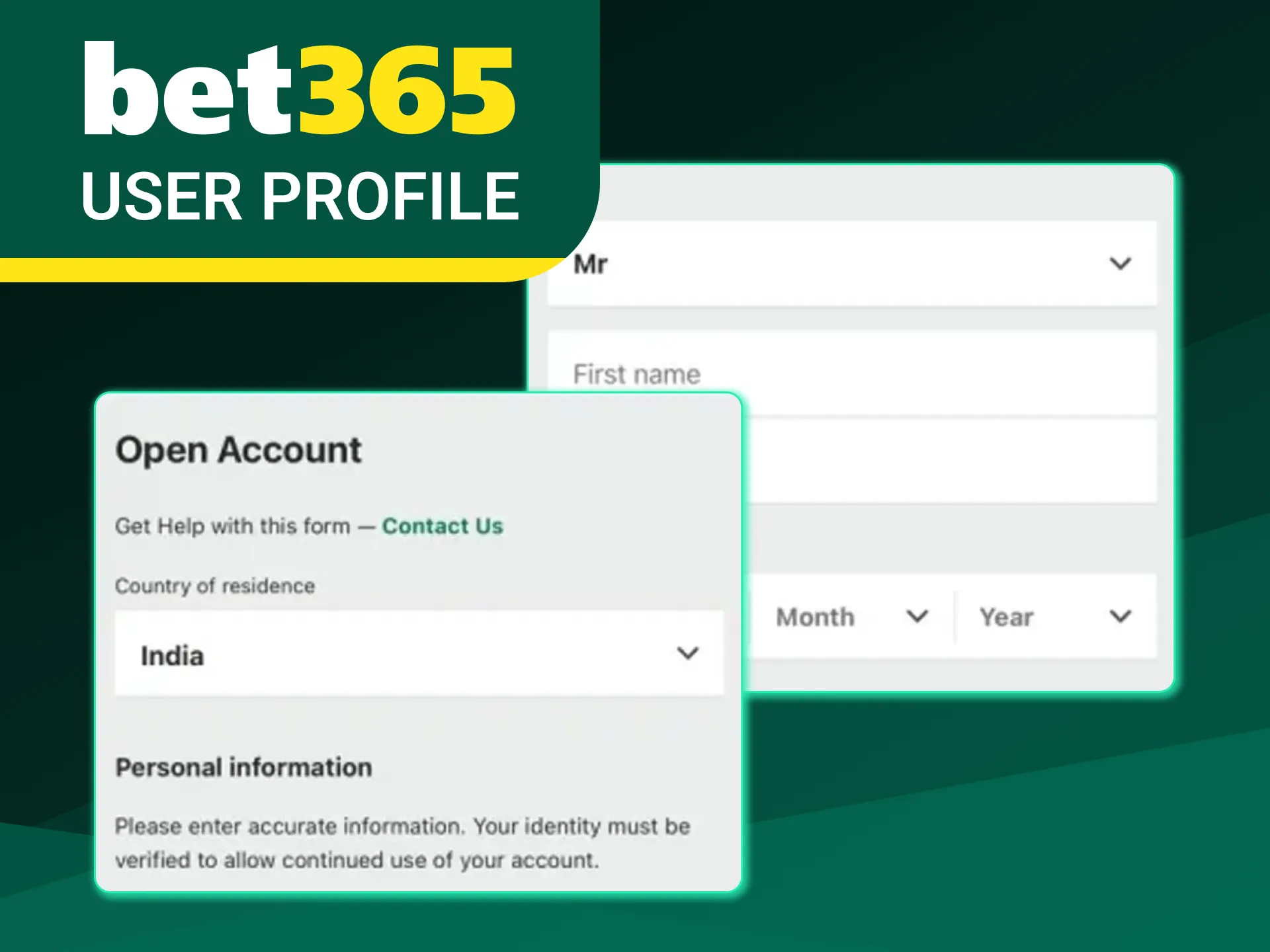 Bet365 profile manages your winning journey.