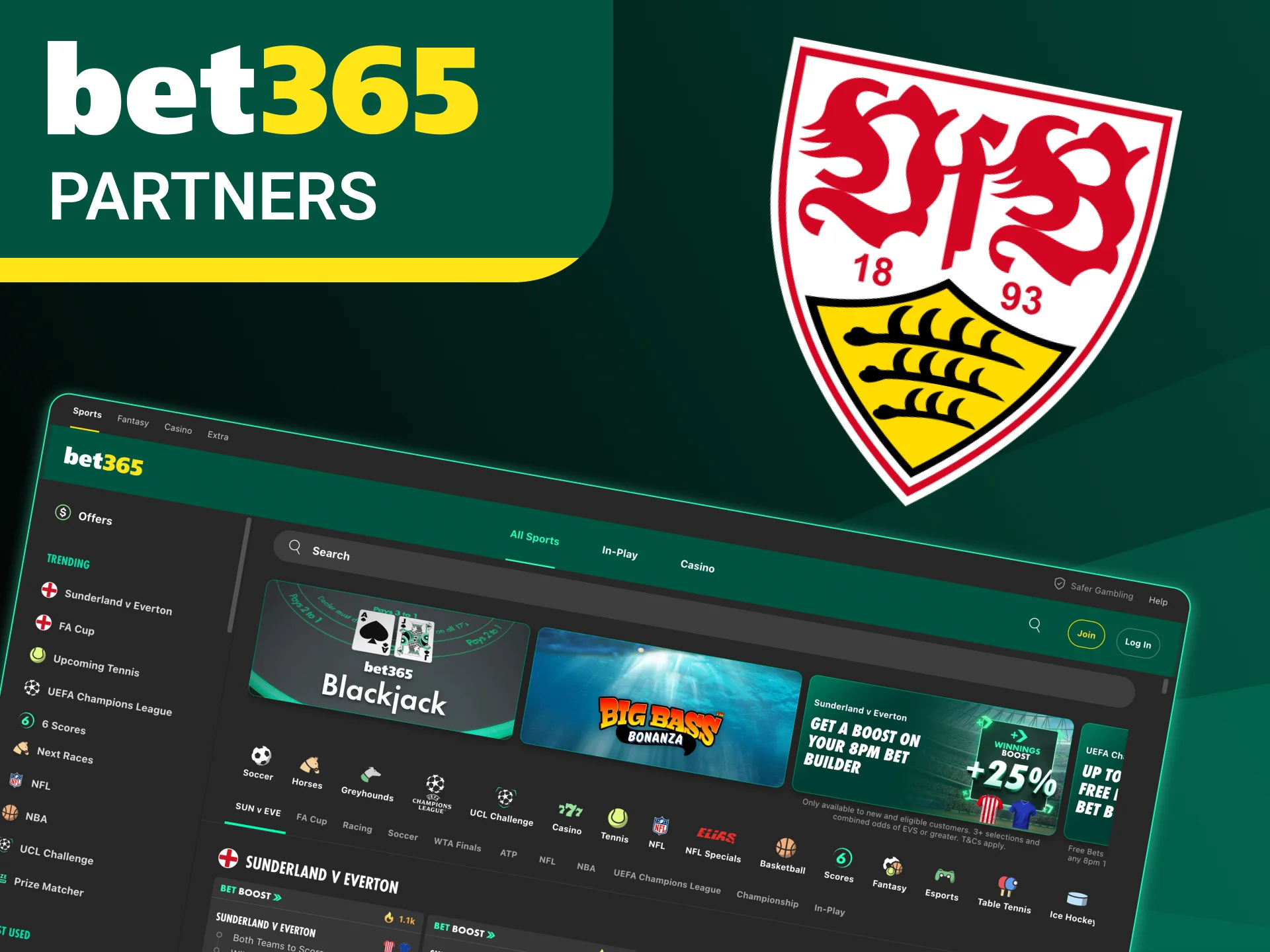 Follow VfB Stuttgart with Bet365 and experience top football moments.