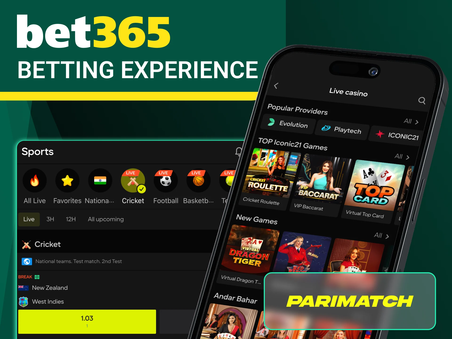 Experience new emotions with betting in the Parimatch mobile app.